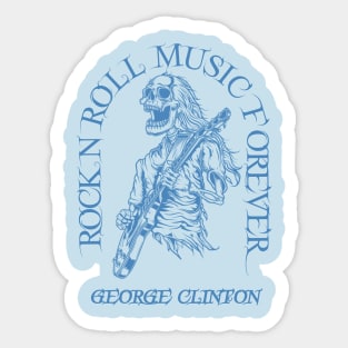 George Clinton /// Skeleton Guitar Player Sticker